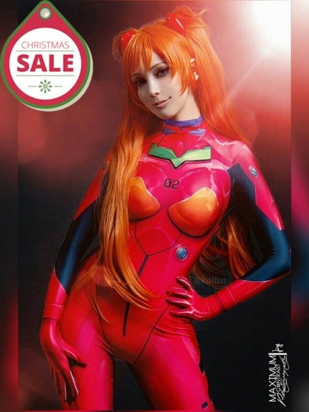 Evangelion  Traje de Asuka de Impresión Dyesub Cosplay