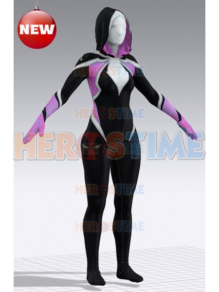 A través del disfraz de cosplay de Spider-Viever Gwen