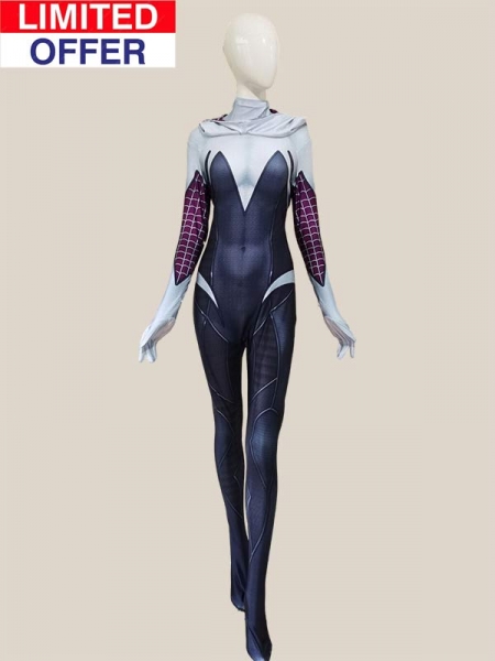 Spider 2 Gwen Stacy Costume with Female Musle 
