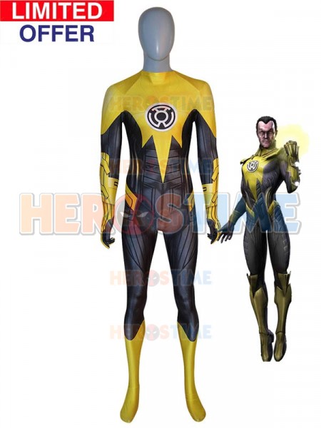 Yellow Lantern Costume Sinestro Corps Supervillain Suit