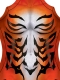 Traje de vestuario de cosplay de imprenta de tigre rojo Sin máscara