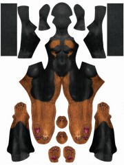 Doberman Female Realistic Printing Spandex Suit No Mask