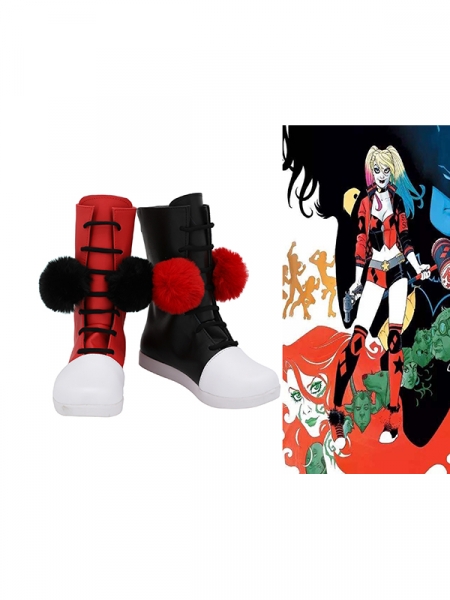 Harley Quinn Supervillain Cosplay Boots