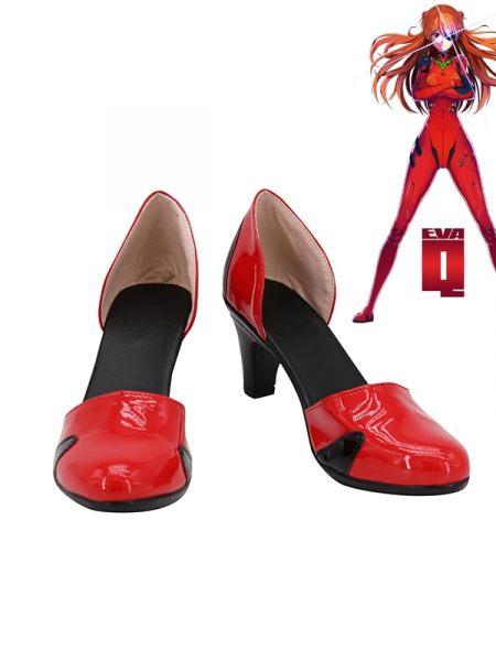 Zapatos de Cosplay Asuka 3.0 Zapatos de Cosplay de Asuka Shikinami Langley Evangelion