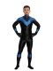 Glänsande Spandex DC Nightwing Cosplay-kostym