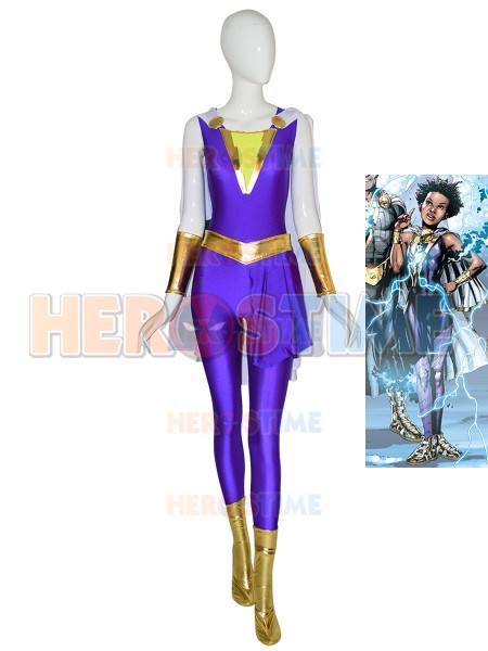 Darla Dudley Suit Shazam Family Cosplay Costume With Cape