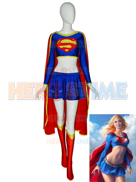 2019 Fashion Supergirl Spandex Superhero Costume
