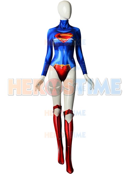 The New 52   Disfraz de Supergirl de Impresión para Mujeres