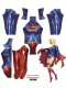 The New 52 Supergirl Printing Female Superhero Cosplay Costume