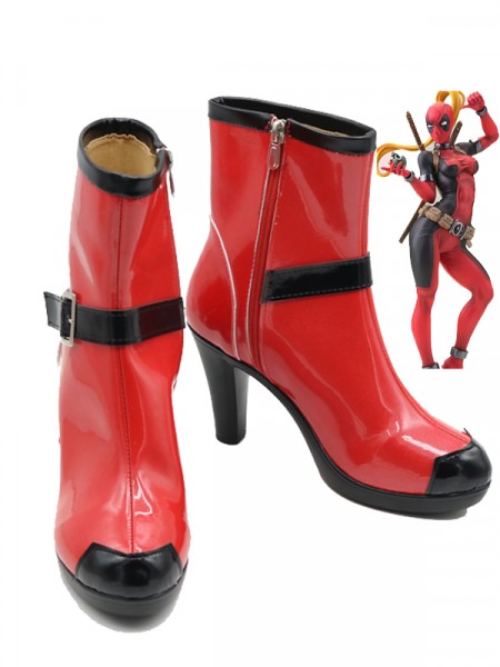 2017 New Style Lady Deadpool Superhero Boots