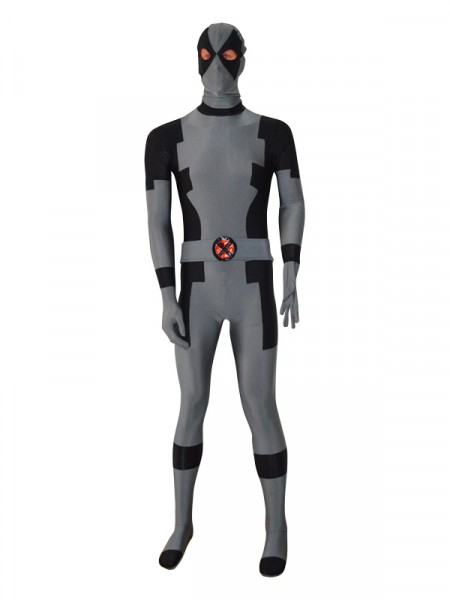 Black & Grey New Custom Deadpool Superhero Costume