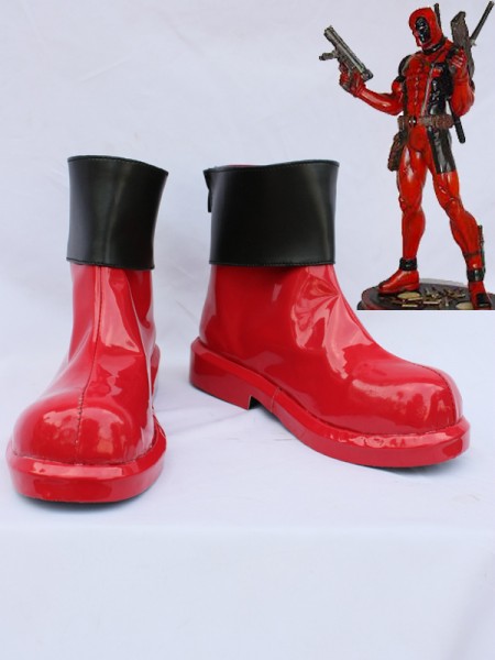 Botas Cortas de Deadpool de color Negro & Rojo