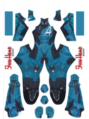 Mr Fantastic Rivals Blue Skin Cosplay Costume