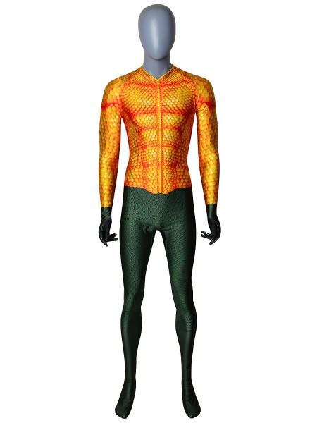 Último Traje de Aquaman de Cosplay sin Máscara