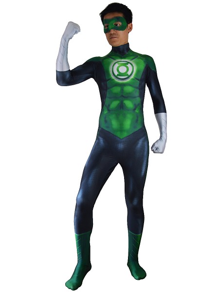 Movie Green Lantern Costume 3D Cosplay Suit