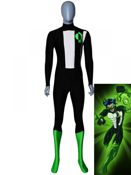 Disfraz de superhéroe Green Lantern de Spandex 