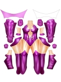  Violet Lantern Corps Star Sapphire Crops Disfraz de Cosplay femenino