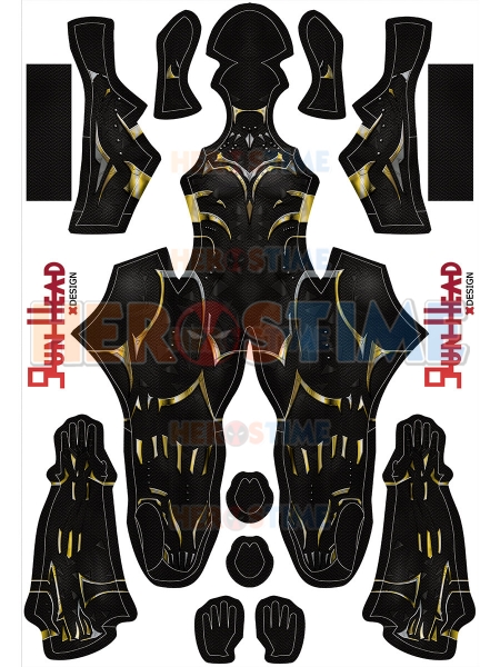 Black Panther Wakanda Forever Movie Version Cosplay Costume No Mask