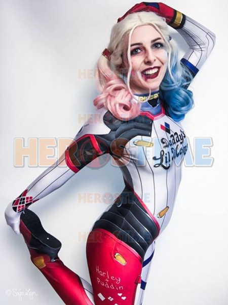 Harley D.VA Costume Overwatch D.Va Mixed Harley Skin Cosplay Suit