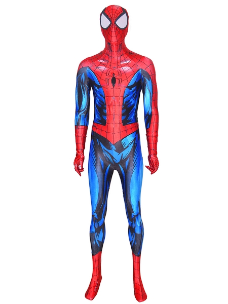 Traje de Spiderman definitivo con cincha de pintura Puff y araña de cuero