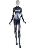 Samus Zero Costume Gray Color 3D Printed Girl Cosplay Suit