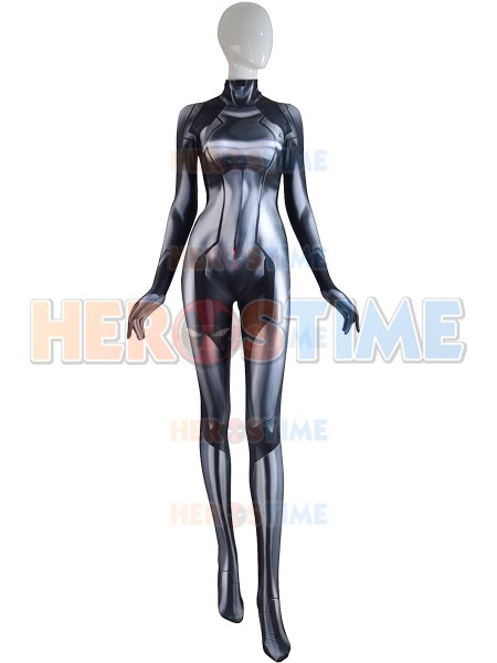 Samus Zero Costume Gray Color 3D Printed Girl Cosplay Suit