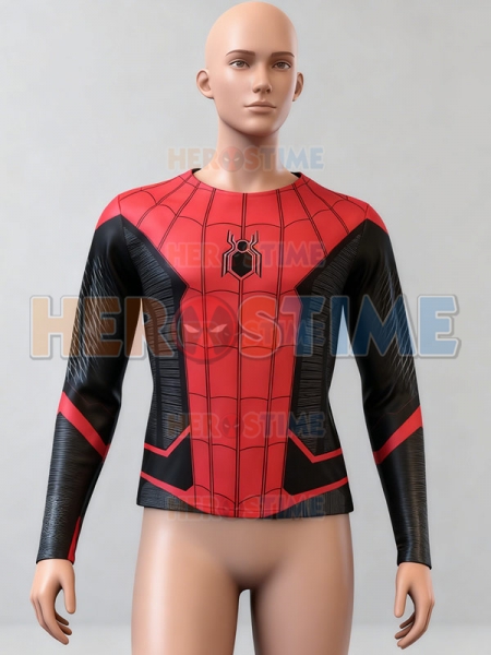 Camiseta de superhéroe Camiseta de Spider-Man Camiseta de manga larga lejos de casa Camiseta de superhéroe Camiseta de Spider-Man Camiseta de manga larga lejos de casa