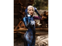 Traje del Symbiote de Gwenom/Gwen Stacy Estilo Galaxia Cosplay