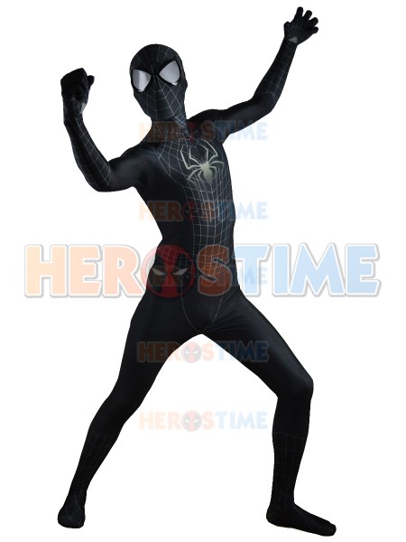 The Amazing SpiderMan 2 Black Costume Black Spider-Man Morph Fullbody Suit
