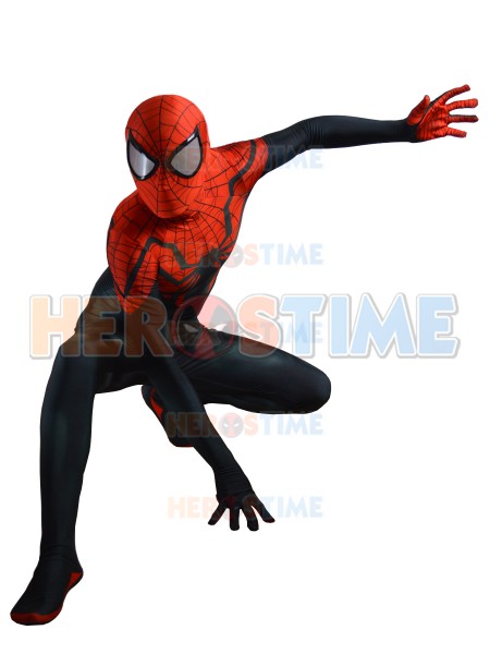Traje de Spiderman Superior  Traje Negro Rojo de Spiderman Superior 