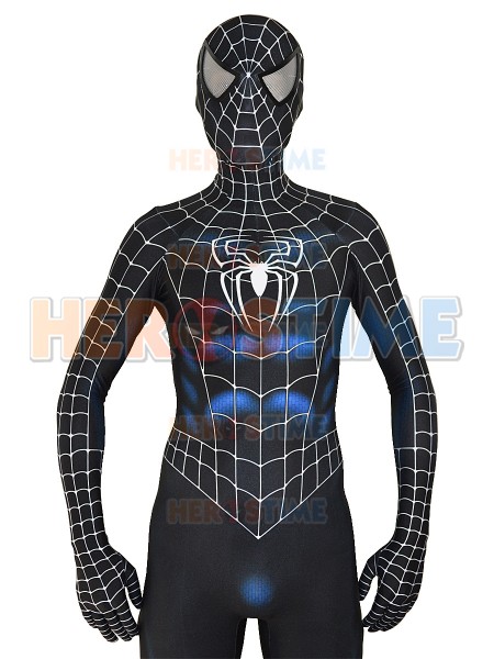 Black Raimi Spiderman Costume 3D Designed Cosplay Suit