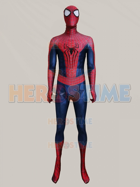 Disfraz de Spider-Man en The Amazing Spider-man 2 con emblemas 3D