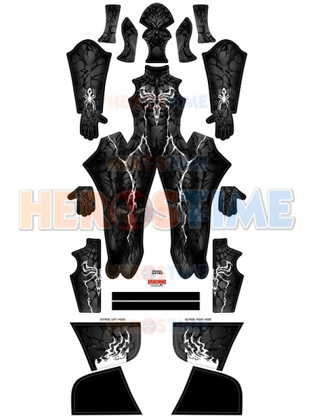 Traje de Carnage negro Venom Disfraz de Cosplay con Músculo masculino