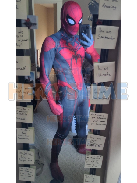  2021 Traje de Spider-Man personalizado más nuevo Traje de Spiderman rojo y negro
