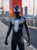 Shiny Spider Venom PU Leather Cosplay Costume