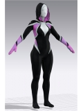 A través del disfraz de cosplay de Spider-Viever Gwen