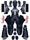 Disfraz de cosplay con estampado de Venom de Marvel Rivals