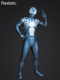 Disfraz de cosplay con estampado de Venom de Marvel Rivals