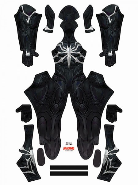Traje de simbionte Spider Rivals de color negro