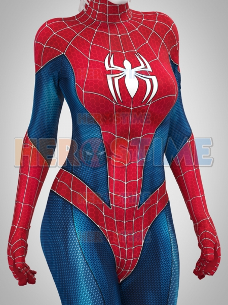 Disfraz de cosplay de Spinneret Blue Spider Girl