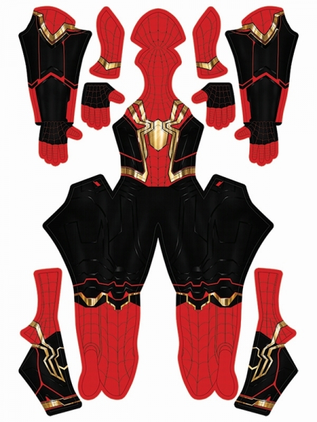 Spider Costume No Way Home Intergrated Gold Costume