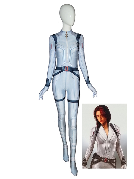 Black Widow Costume White Suit 2020 Movie Superhero Costume