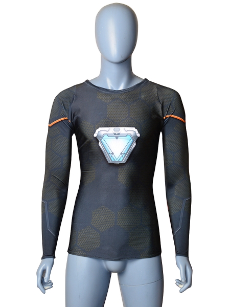 Tony Stark Arc Reactor Avengers Infinity War impresión Spandex camisa