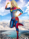 Captain-Marvel Movie Version 3D Printing Superhero Costume 