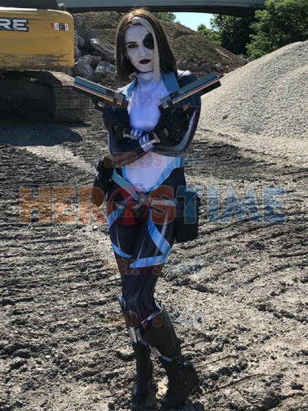 Marvel Future Fight Domino X-force Cosplay Costume