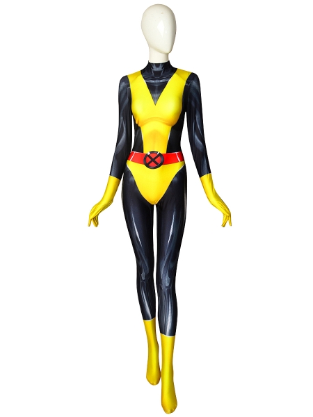2018 Kitty Pryde X-men DyeSub Disfraz de superhéroe de impresión 