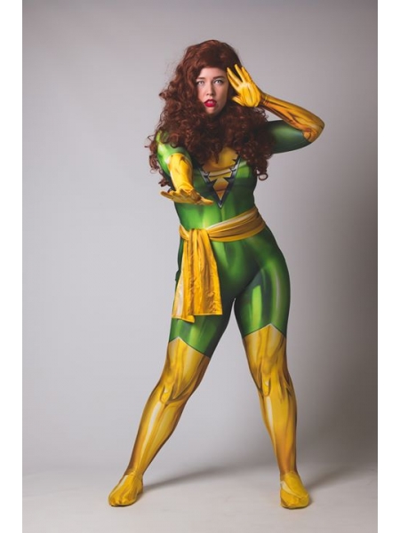 2018 Traje de X-men Phoenix (Jean Gray) Dyesub Disfraz de Superhéroe para Chicas
