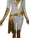 White & Gold X-men Phoenix Superhero Costume