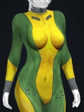 Nuevo disfraz de Spandex con estampado de Rogue X-Men Nuevo disfraz de Spandex con estampado de Rogue X-Men