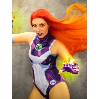 2018 Estilo Nuevo Traje de Starfire de Teen Titans en Impresión 